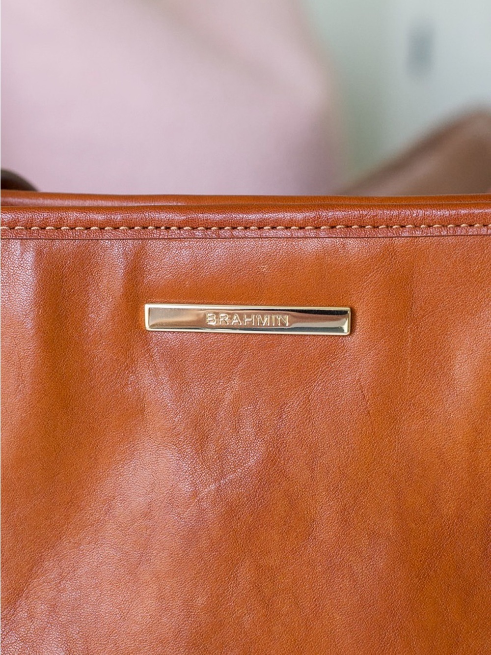 Brahmin Medium Julian Leather Bag In Honey Topsail - Picture 4 of 14
